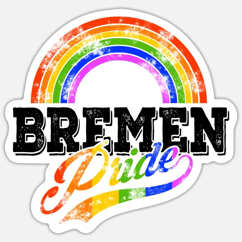Fierté Brême - Sticker taille S (10 x 10 cm) - blanc mat
