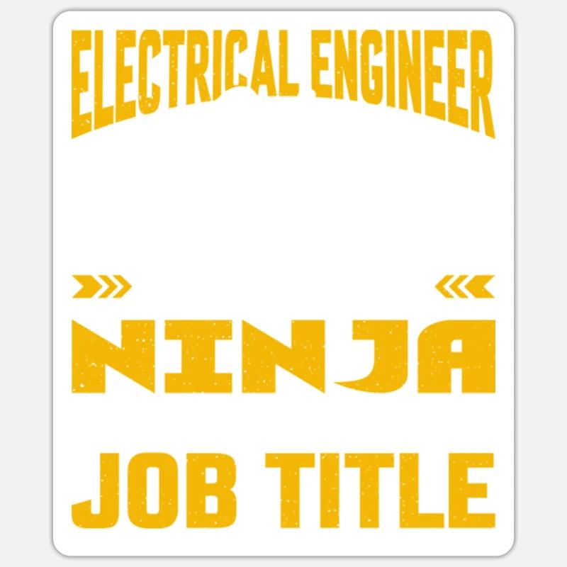 Electrical Engineer Job Title Electrical Technicia Sticker size S (10 x 10 cm)