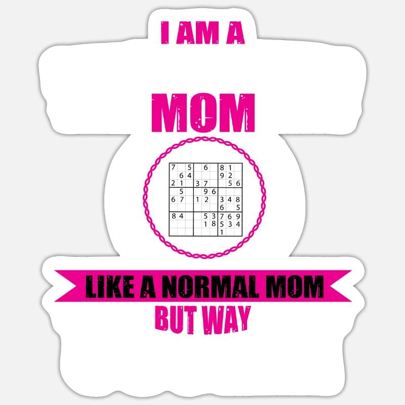 Sudoku Mama - Sticker Größe S (10 x 10 cm) - Mattweiß