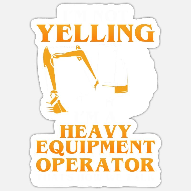 Construction machinery operator Excavator driver Excavator driver Construction workers Sticker size S (10 x 10 cm)