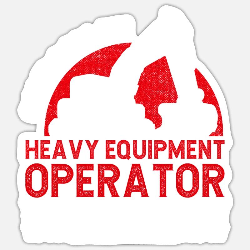 Construction machinery operator Excavator driver Excavator driver Construction workers Sticker size S (10 x 10 cm)