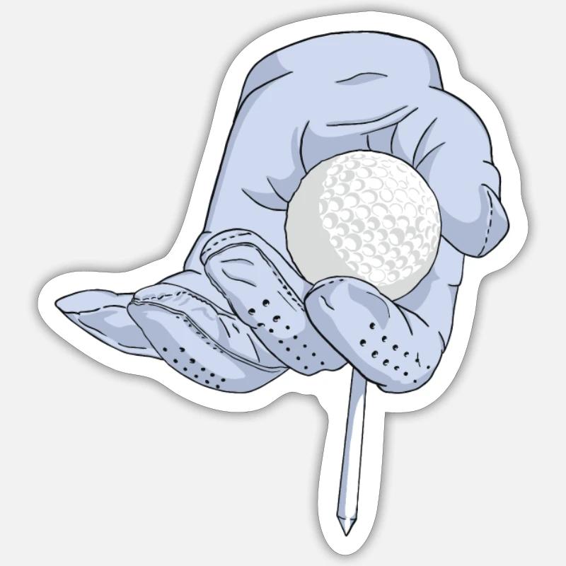 Golf Golfer Golfing - Sticker size S (10 x 10 cm) - white matte