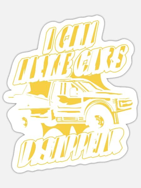 Abschleppwagen Truck Abschlepper - Sticker Größe S (10 x 10 cm) - Mattweiß