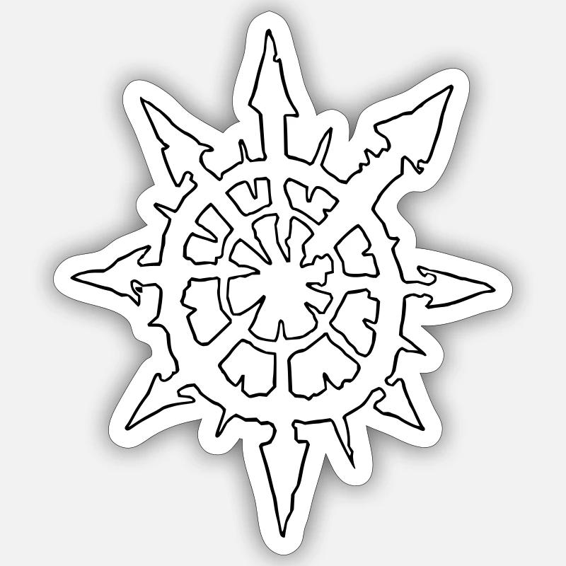 Chaos - Sticker size S (10 x 10 cm) - white matte