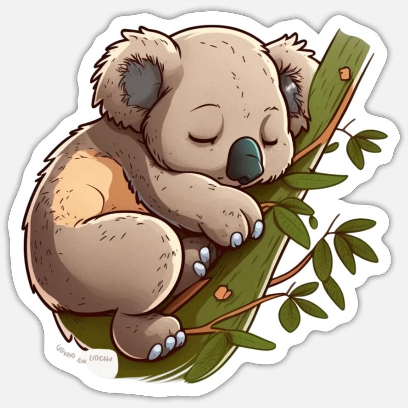 Koala bear Koala sleeping. Great for sleeping. Sticker size S (10 x 10 cm)