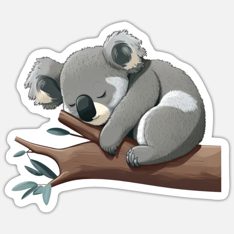 Koala bear Koala sleeping. Great for sleeping. Sticker size S (10 x 10 cm)