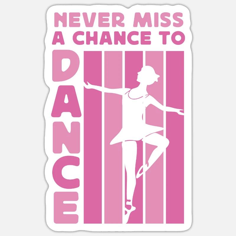 Ballet Danseuse Danse Ballerine - Sticker taille S (10 x 10 cm) - blanc mat
