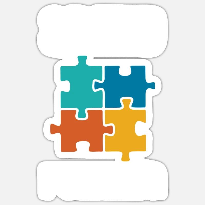 Speed Puzzling - Sticker Größe S (10 x 10 cm) - Mattweiß