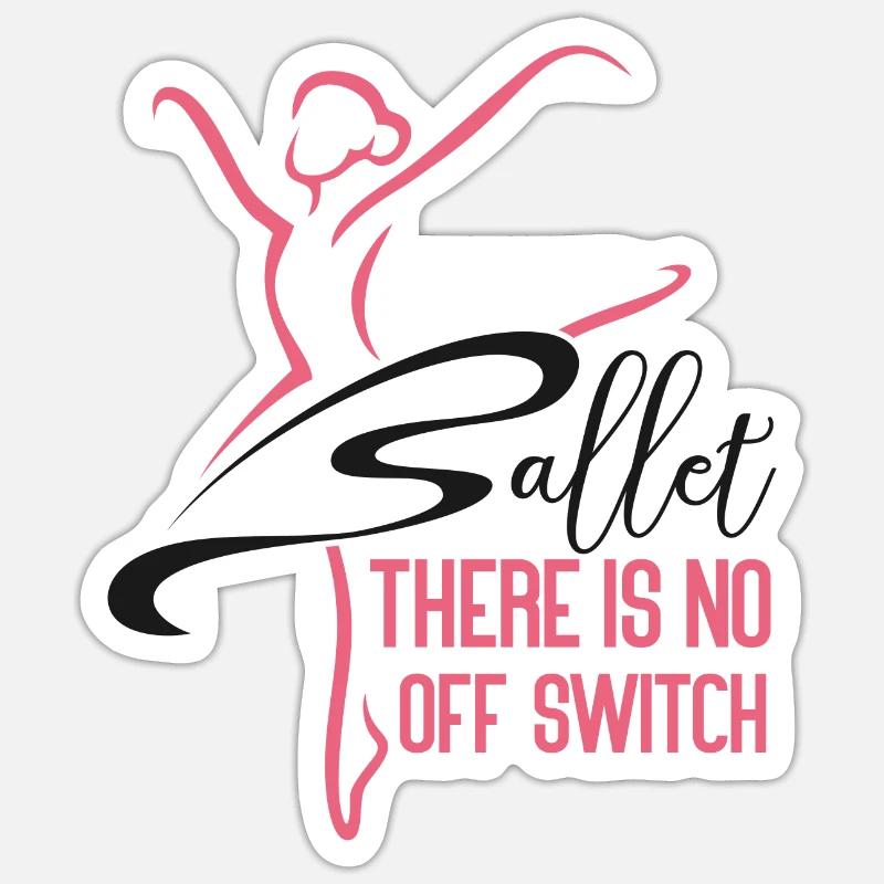 Ballet Danseuse Danse Ballerine - Sticker taille S (10 x 10 cm) - blanc mat