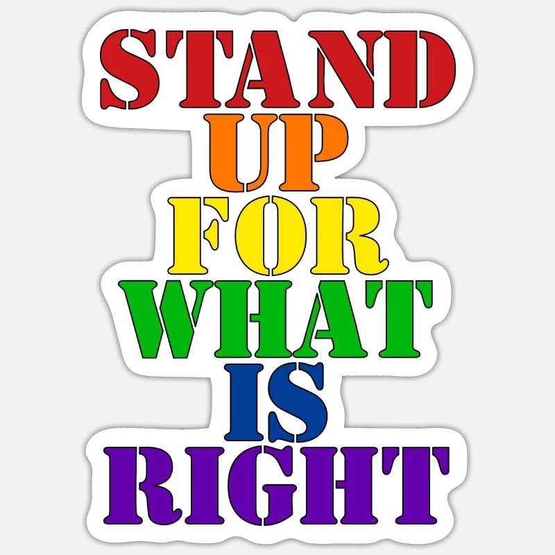 Pride LGBT Statement - Sticker Größe S (10 x 10 cm) - Mattweiß