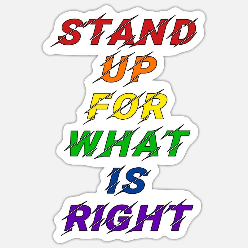 Pride LGBT Statement - Sticker Größe S (10 x 10 cm) - Mattweiß