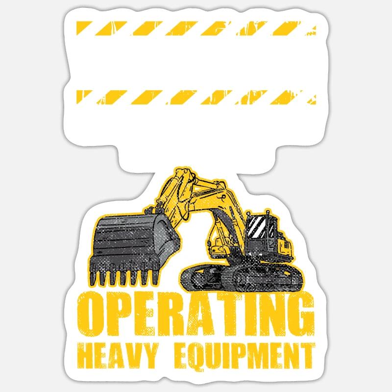 Construction machinery operator Excavator driver Excavator driver Construction workers Sticker size S (10 x 10 cm)