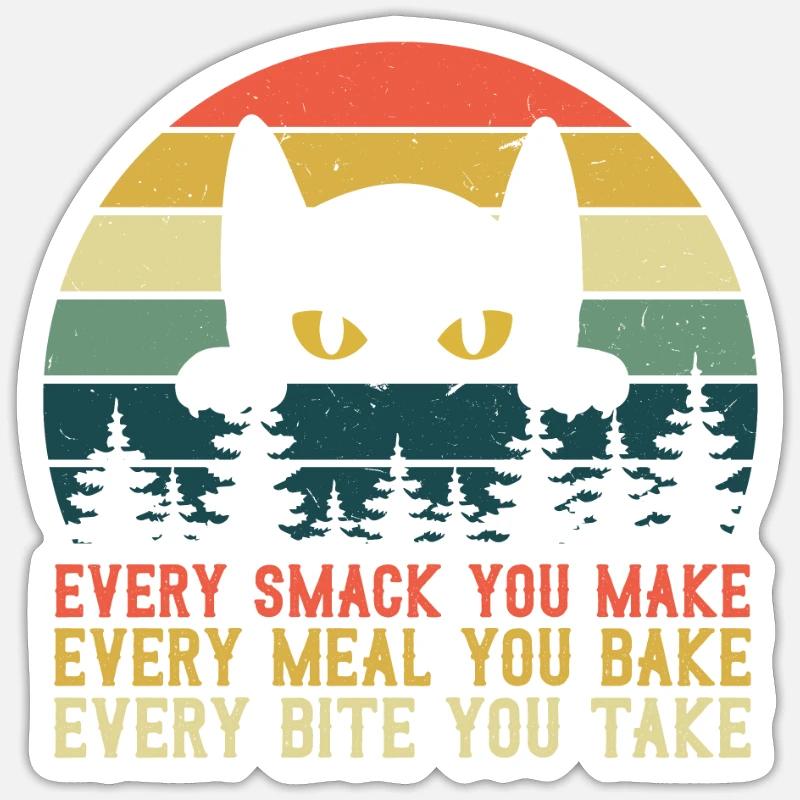 Chaque claque chaque repas chaque bouchée Sticker taille S (10 x 10 cm)