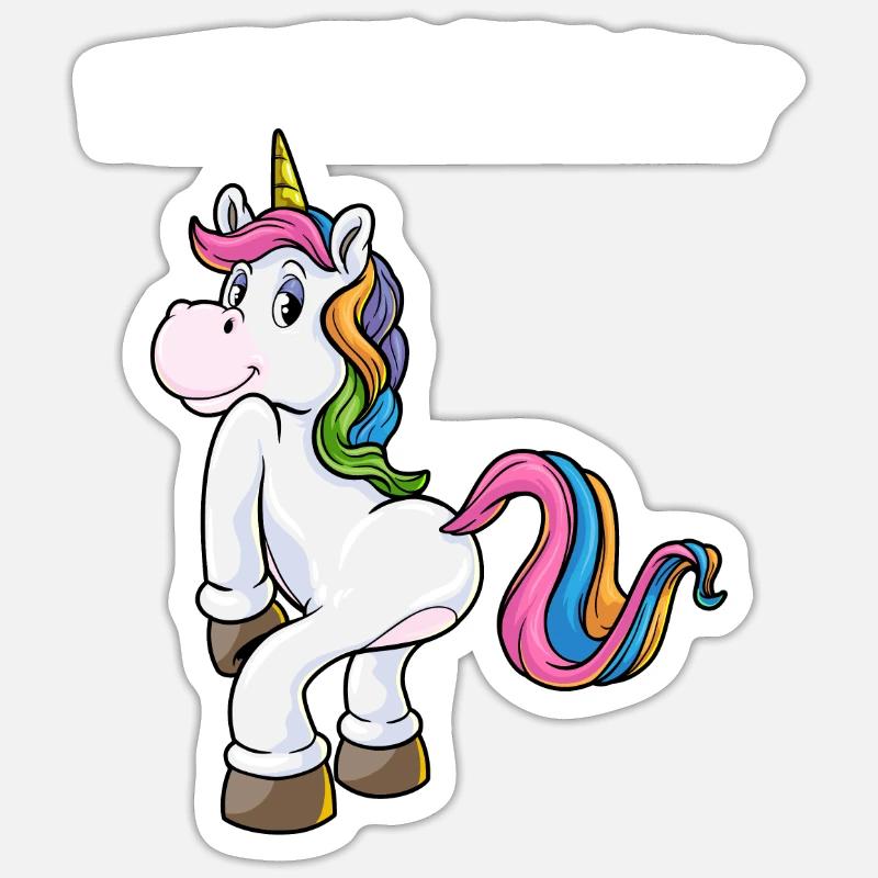 Perv Unicorn Booty Shake Dancing Gift Idea Sticker size S (10 x 10 cm)
