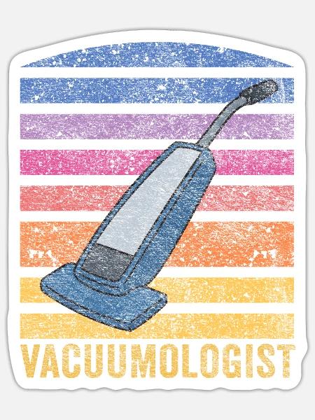 Staubsauger Staubsauger - Sticker Größe S (10 x 10 cm) - Mattweiß