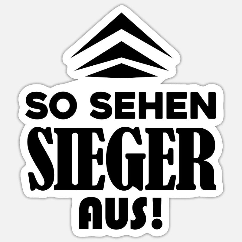 Sieger Erster Gewinner Geschenk Sticker Größe S (10 x 10 cm)