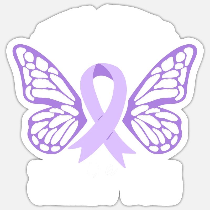 Epilepsy Butterfly - Sticker size S (10 x 10 cm) - white matte