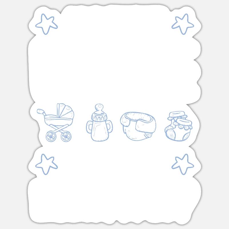 Bébé drôle de dicton - Sticker taille S (10 x 10 cm) - blanc mat