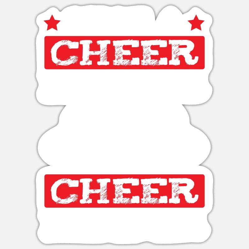 cheerleading witziger spruch - Sticker Größe S (10 x 10 cm) - Mattweiß