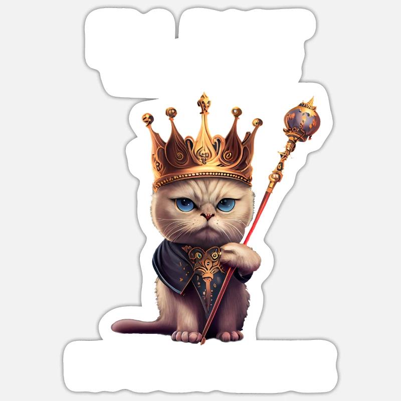 Chat sarcastique - Sticker taille S (10 x 10 cm) - blanc mat