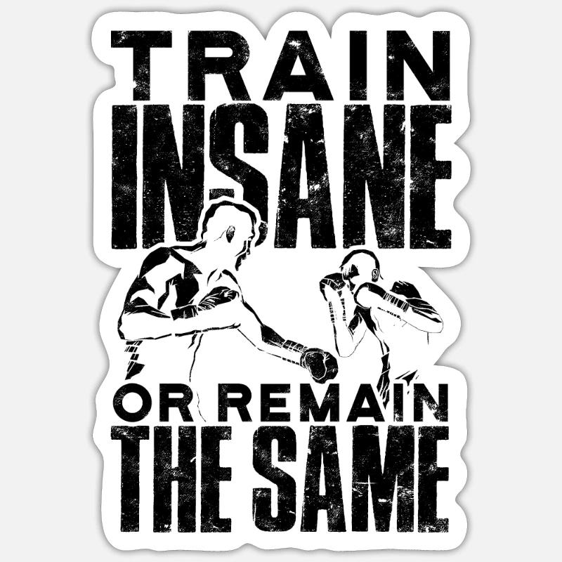 Train insane or remain the same - Boxing Sticker size S (10 x 10 cm)