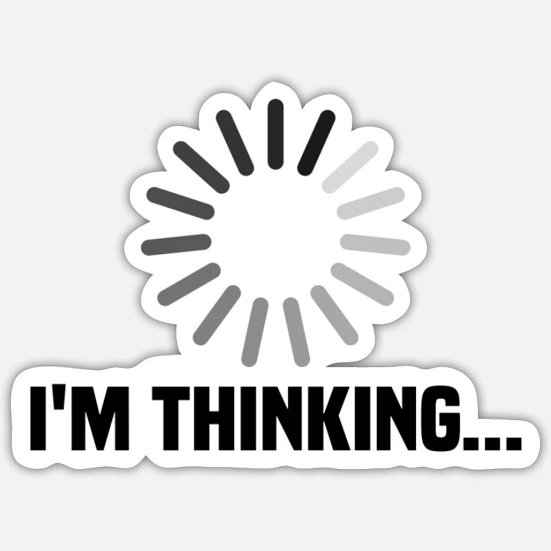 Je pense - Sticker taille S (10 x 10 cm) - blanc mat