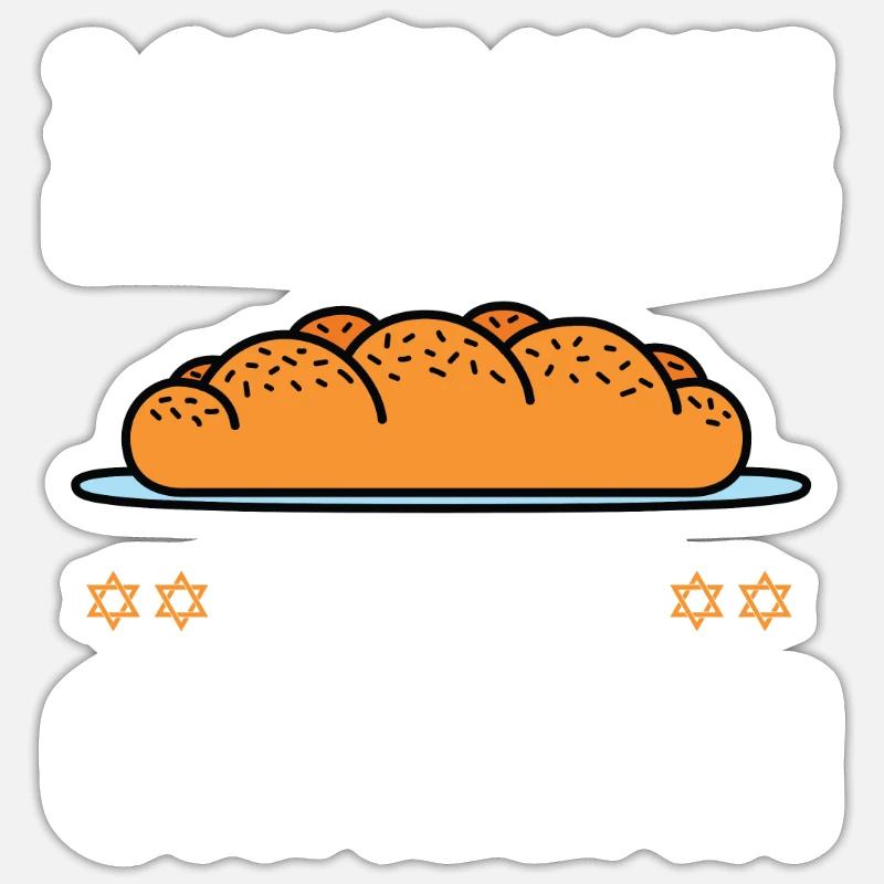 Challah - Sticker taille S (10 x 10 cm) - blanc mat
