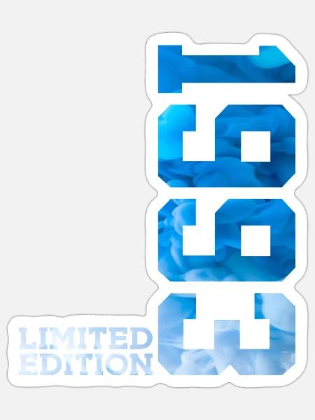33. GEBURTSTAG LIMITED EDITION 1993 - Sticker Größe S (10 x 10 cm) - Mattweiß