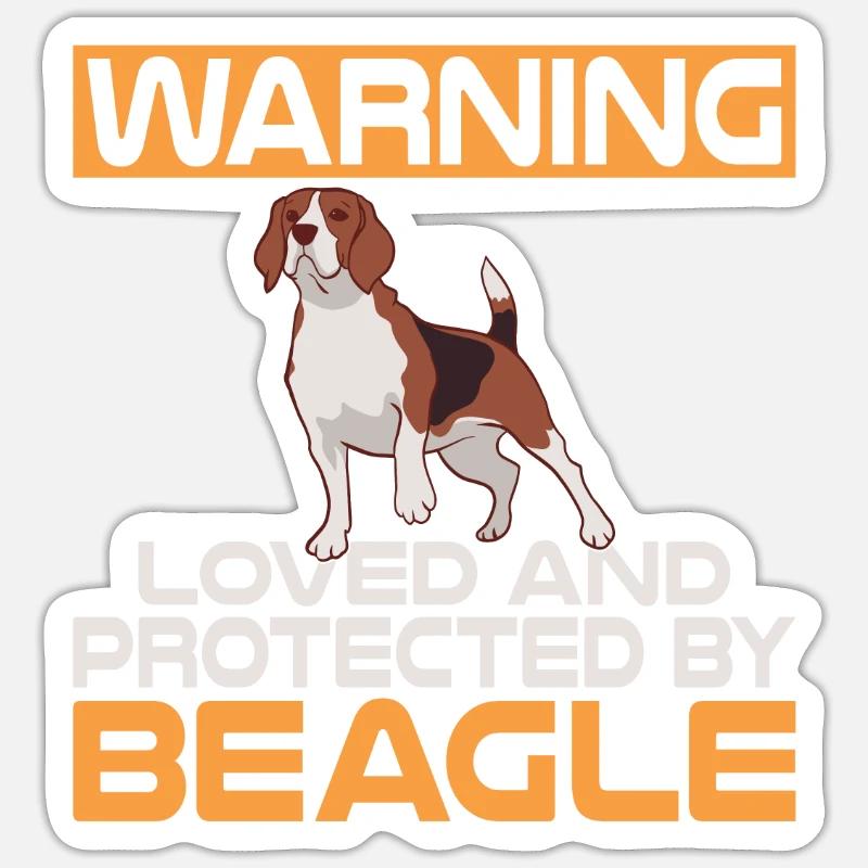 Beagle Cadeau Beagle Propriétaire - Sticker taille S (10 x 10 cm) - blanc mat