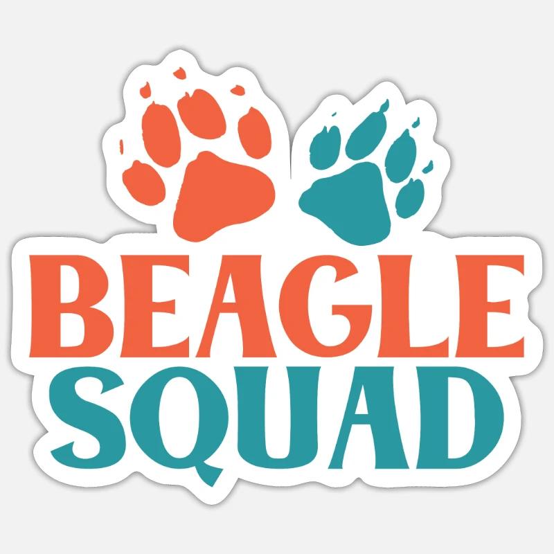 Beagle Cadeau Beagle Propriétaire - Sticker taille S (10 x 10 cm) - blanc mat