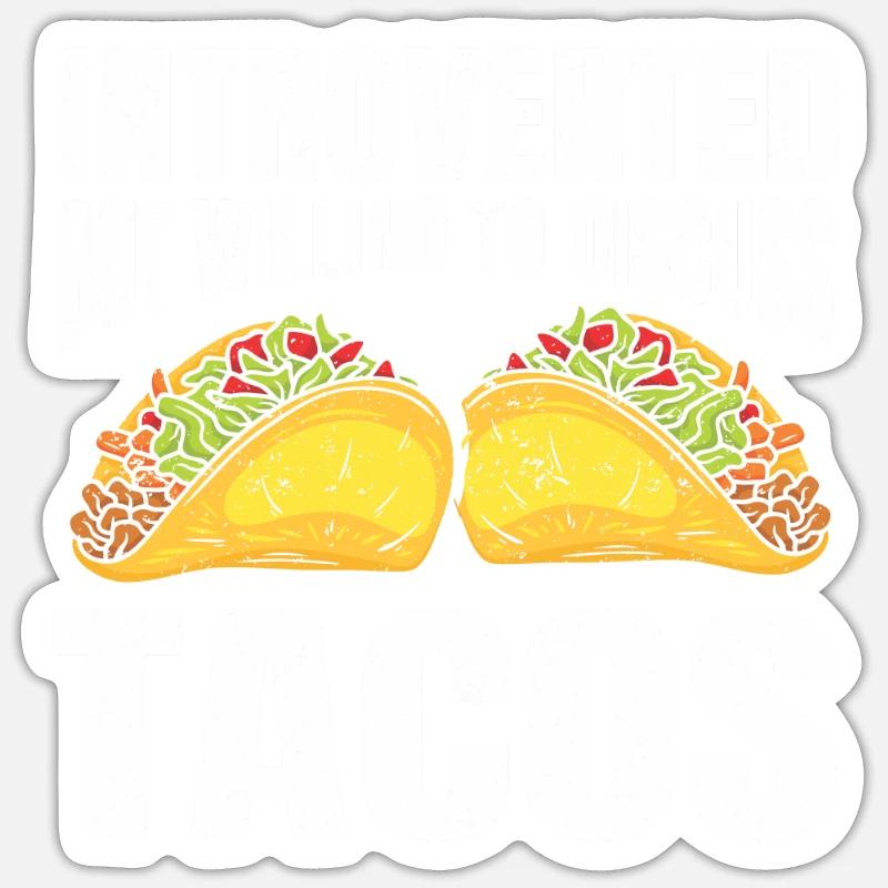 Introverti Cadeau Sarcastique Introverti - Sticker taille S (10 x 10 cm) - blanc mat