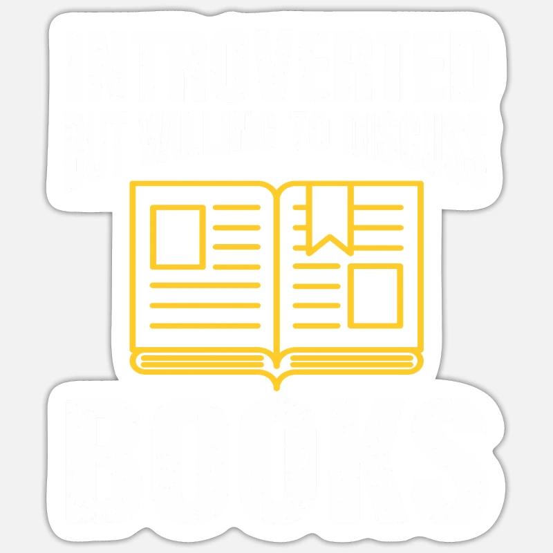 Introvertiert Geschenk Sarkastisch Introvertiert - Sticker Größe S (10 x 10 cm) - Mattweiß