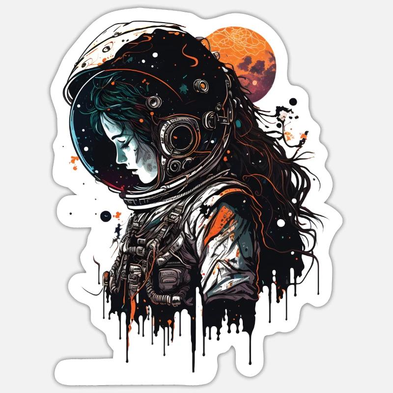 Gothic Astronaut Sticker Größe S (10 x 10 cm)