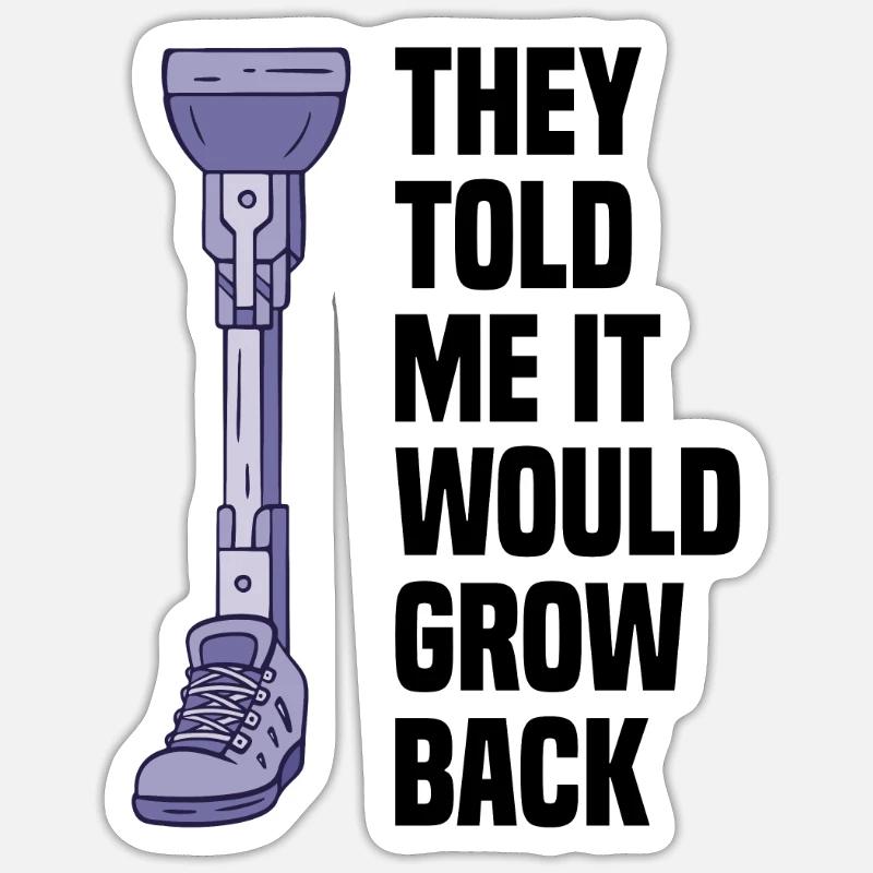 Amputation de la prothèse de jambe Sticker taille S (10 x 10 cm)