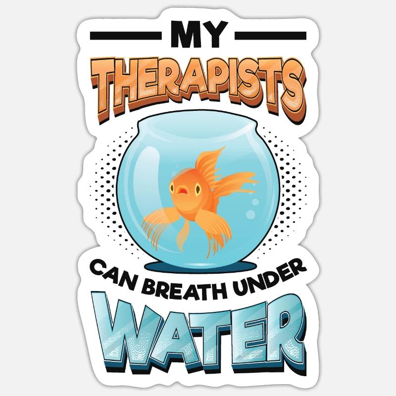 Fun fish keeping, fish keepers - Sticker size S (10 x 10 cm) - white matte