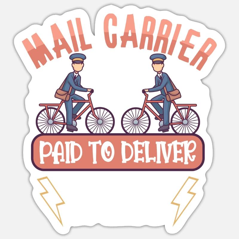 Postman Postlady Postman Post - Sticker size S (10 x 10 cm) - white matte