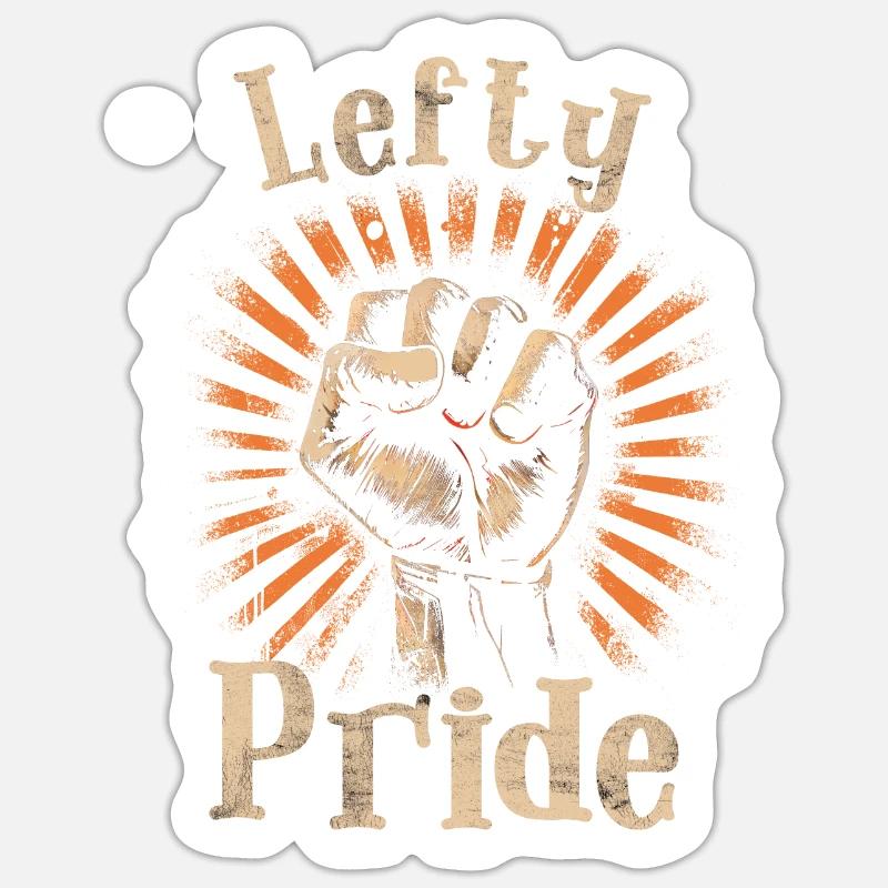 Left Handed Lefty Left-Hander Leftie Buddy Sticker size S (10 x 10 cm)