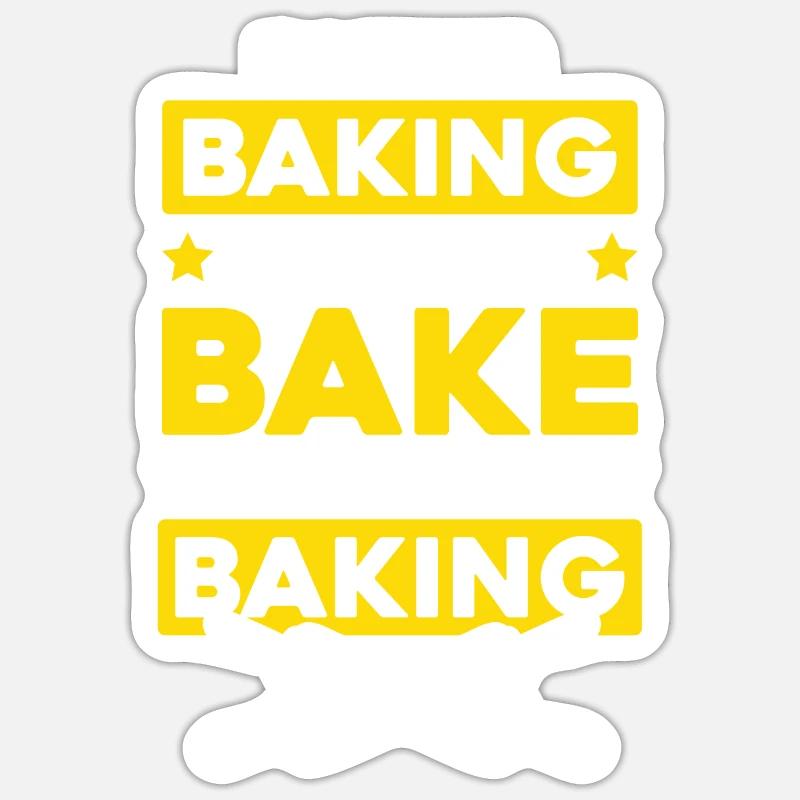 Boulanger de cuisson - Sticker taille S (10 x 10 cm) - blanc mat