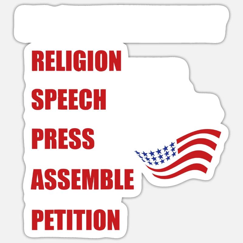 First Amendment Rights Audit United States Constit Sticker size S (10 x 10 cm)