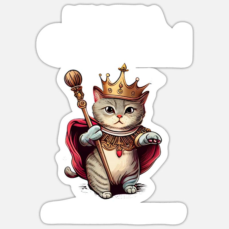 Stolze Katzenbesitzerin Katzenmutter - Sticker Größe S (10 x 10 cm) - Mattweiß