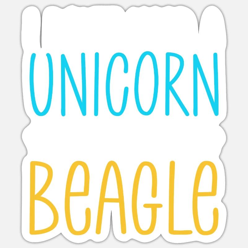Cadeau Beagle Propriétaire de Beagle - Sticker taille S (10 x 10 cm) - blanc mat