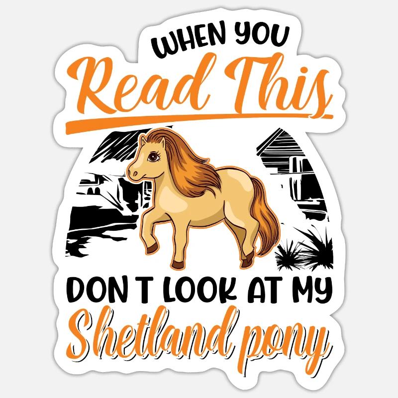 Shetland Pony Gift Shetty - Sticker size S (10 x 10 cm) - white matte