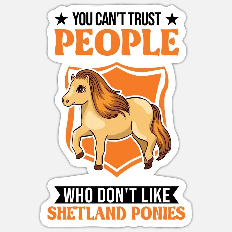 Shetland Pony Gift Shetty - Sticker size S (10 x 10 cm) - white matte