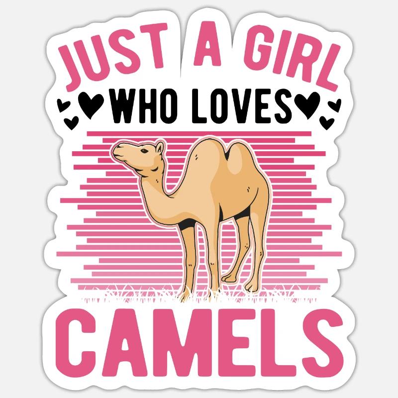 Kamel Mädchen Dromedar Ägypten Großkamel Sticker Größe S (10 x 10 cm)