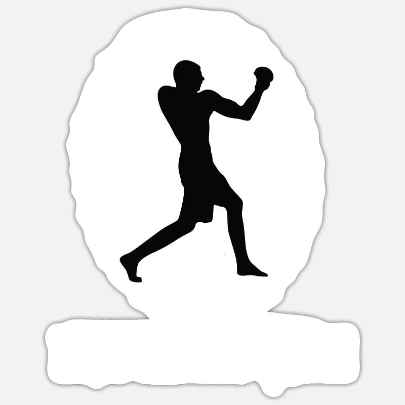 La boxe est dans mon ADN Sticker taille S (10 x 10 cm)