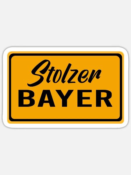 Bayern Bayer Nürnberg Lederhose Dirndl Nürnberger - Sticker Größe S (10 x 10 cm) - Mattweiß