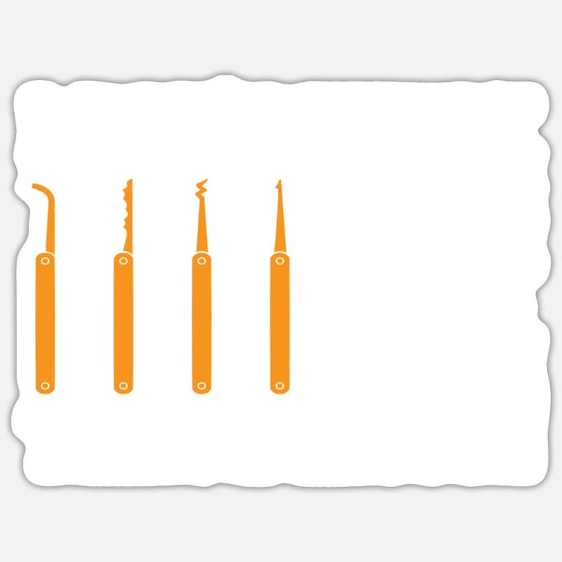 Funny Lock Picking Gift - Sticker size S (10 x 10 cm) - white matte