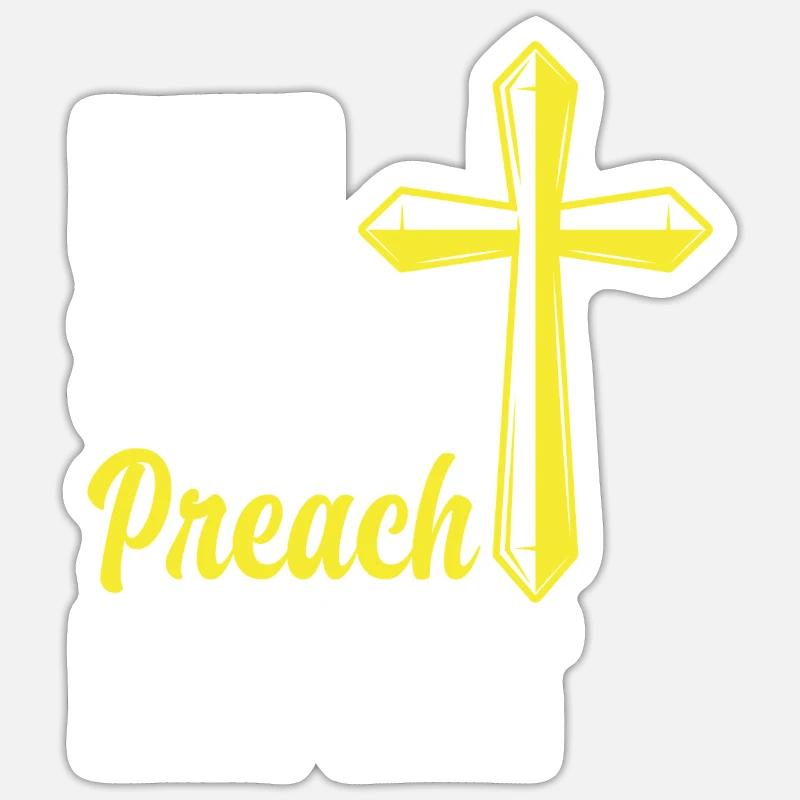 Pasteur Pasteur Alimentation Sommeil Prédication - Sticker taille S (10 x 10 cm) - blanc mat