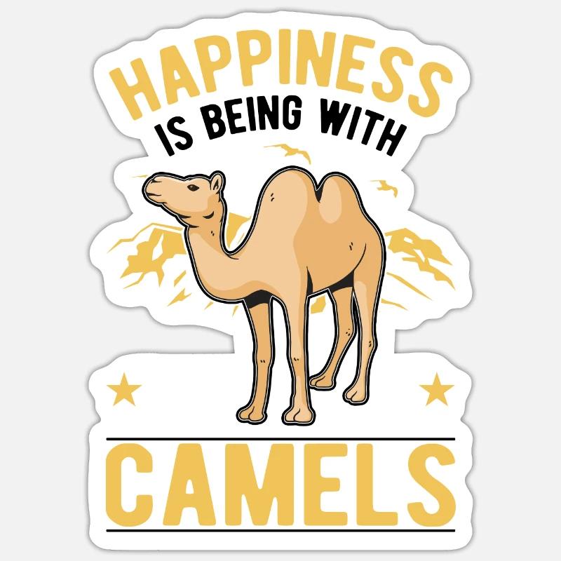 Kamel Glück Ägypten Dromedar Großkamel Sticker Größe S (10 x 10 cm)