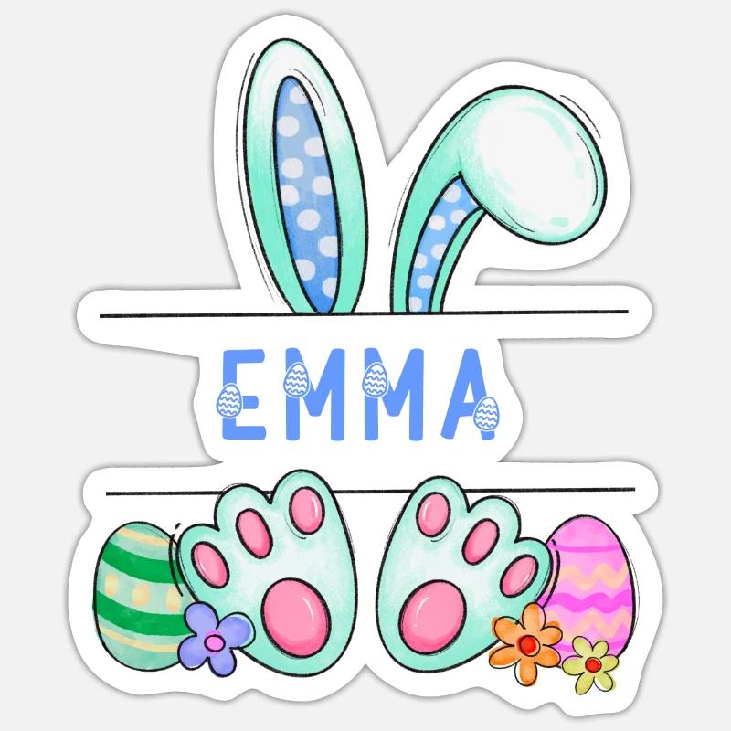 Easter Bunny, rabbit, cute Emma Sticker size S (10 x 10 cm)
